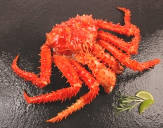 King crab whole open